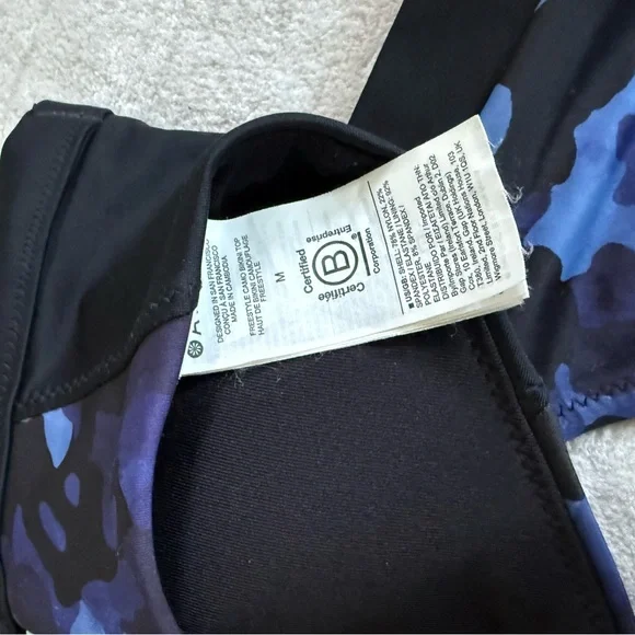 Athleta Freestyle Blue and Black Cloud Camo Dress Blue Bikini Set - 3 pcs Size M - Picture 8 of 16